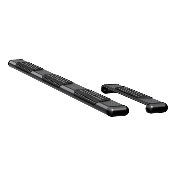 O-MEGA II 6IN OVAL STEPS BLACK TEXTURED POWDER COAT